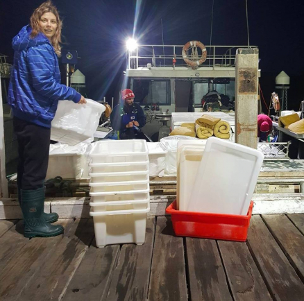 Abacus Fisheries at night