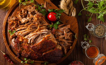 Pulled pork with BBQ sauce