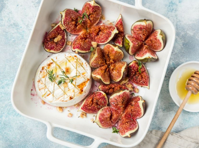 Fig & honey baked camembert