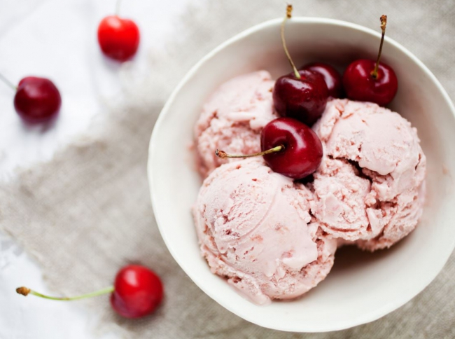 Cherry ice-cream