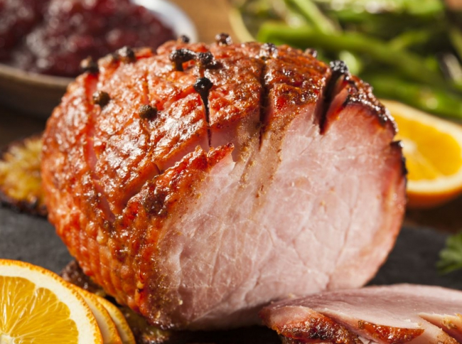 Honey glazed Christmas ham