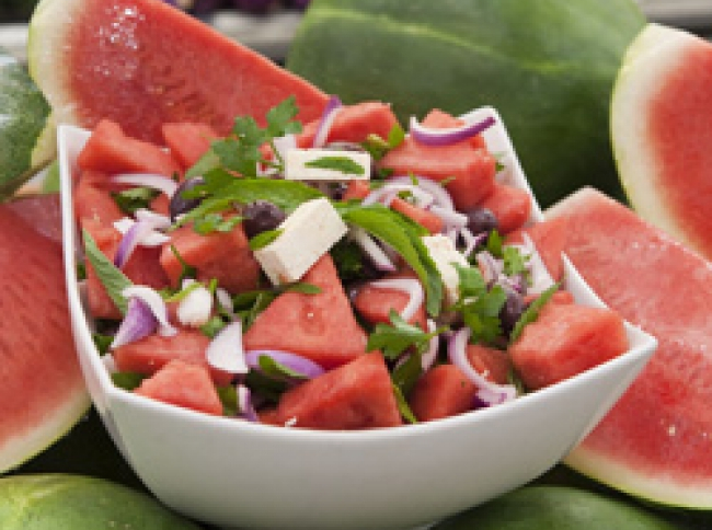 Seedless watermelon salad