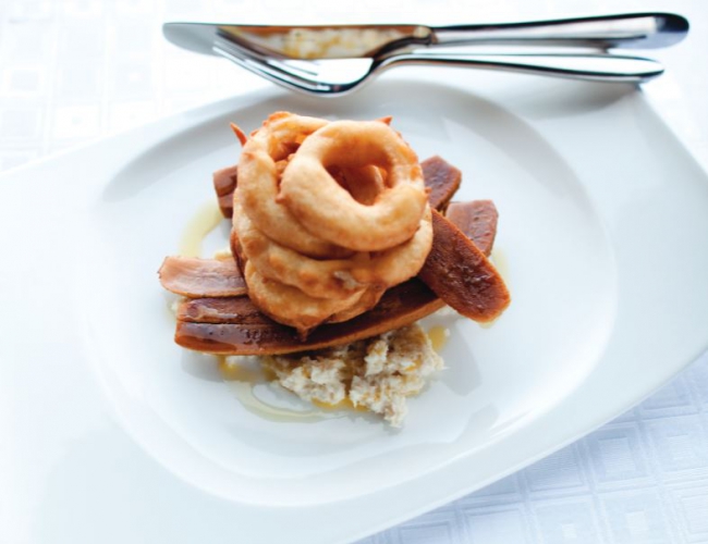 Smoked green bananas & onion fritters Recipe | Buy West Eat Best