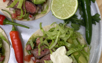 Beef Tacos With Hot Green Sauce