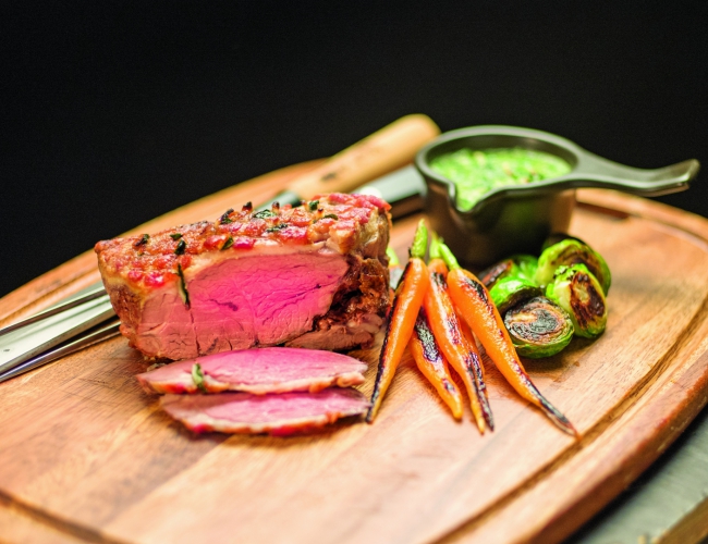 Lamb roast with mint, peanut & garlic sauce Recipe | Buy West Eat Best