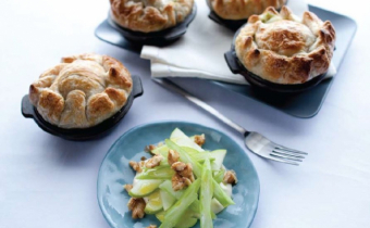 Apple, spinach & parmesan pie