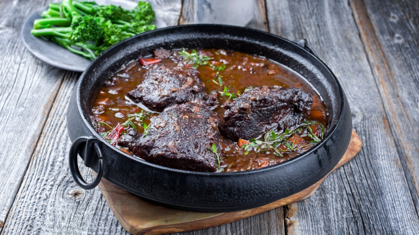 Red wine braised ribs