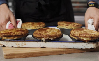 Cheat’s chicken & leek pie