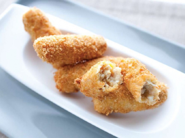 Crab and corn croquettes