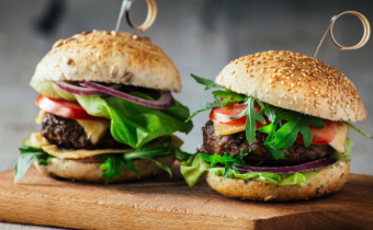 Homemade beef burgers