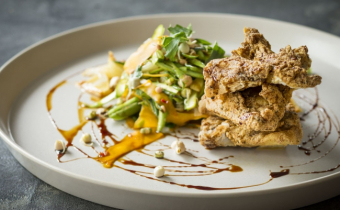 Pete's barra wings with slaw