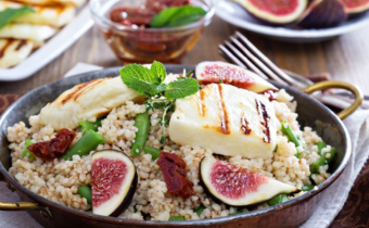 Spiced couscous with haloumi & figs