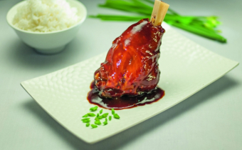 Sweet, sour and spicy lamb shanks