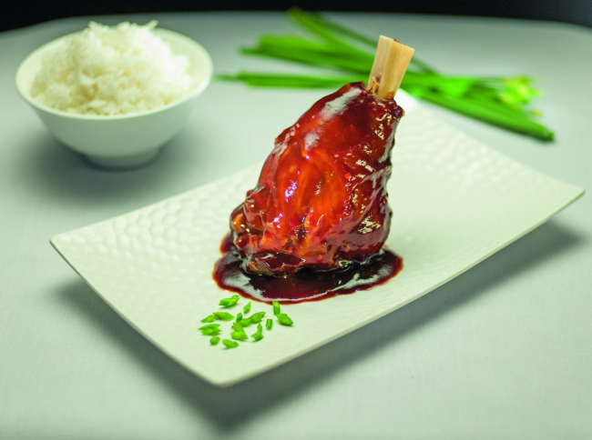 Sweet, sour and spicy lamb shanks