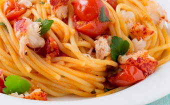 Lobster pasta with cherry tomatoes
