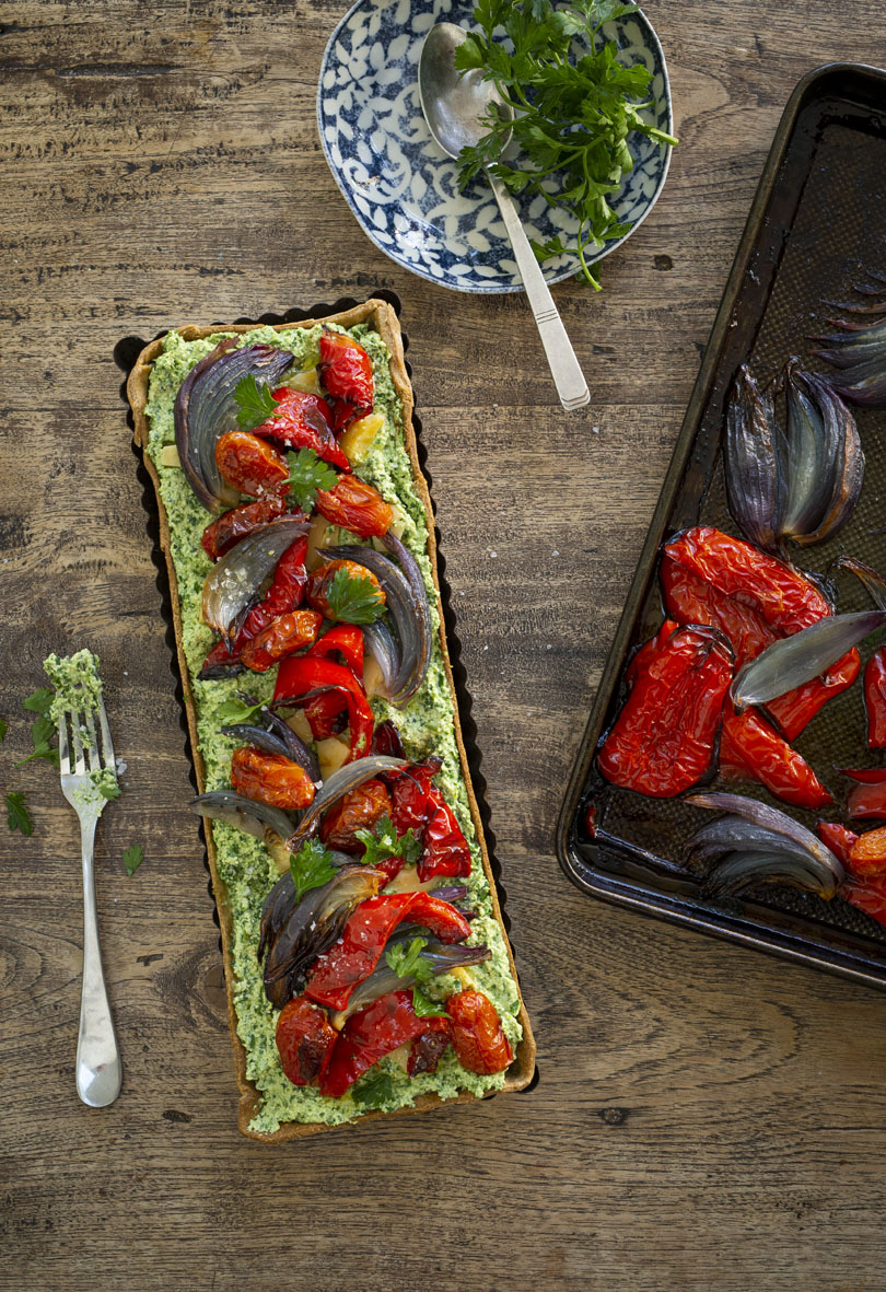 Roasted red vegie vegan quiche Recipe | Buy West Eat Best