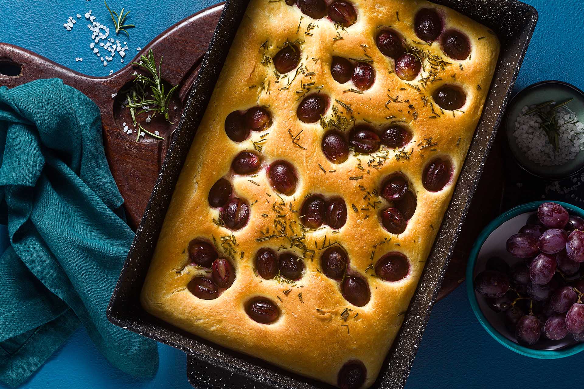 Grape & rosemary foccacia Recipe | Buy West Eat Best