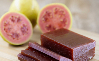 Goiabada, a typical sweet made with guava fruit, common Brazilian sweet in the state of Minas Gerais.