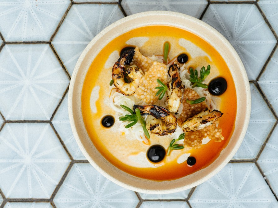 Roasted Exmouth prawns with kohlrabi remoulade Recipe Buy West Eat Best