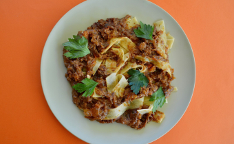 Beef,Ragu,Pappardelle,On,A,Plate,Ready,To,Eat