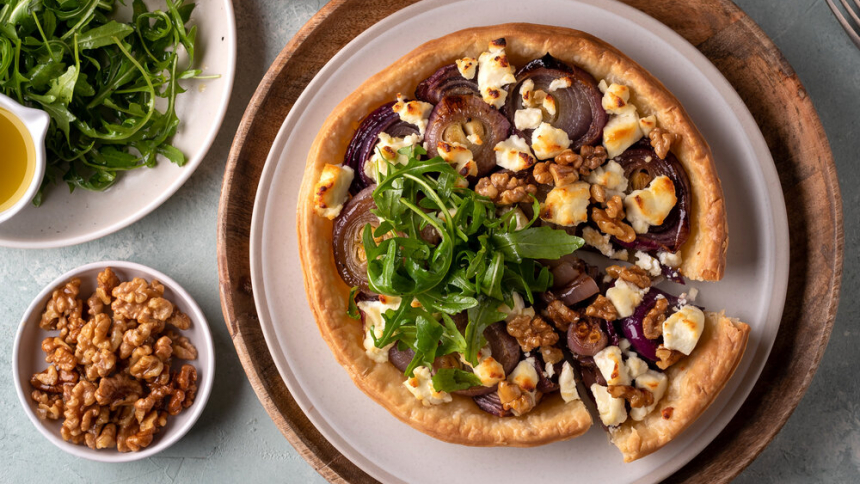 Goat's Cheese Red Onion Tart