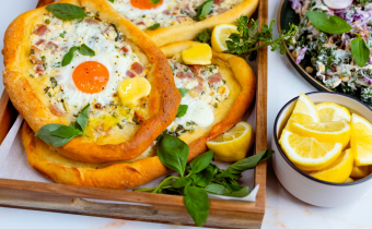 Ham, Egg _ Feta Flatbreads 5 (Large)