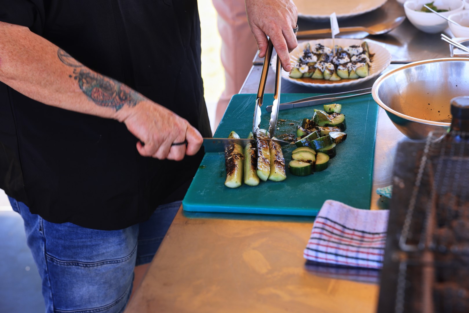 Stir fried cucumber salad with goat curd & canola Recipe | Buy West Eat Best