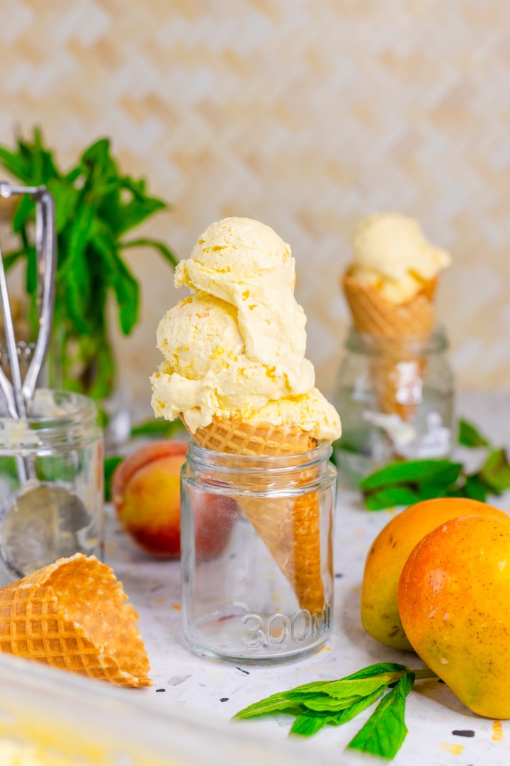 No-churn mango ice-cream Recipe | Buy West Eat Best