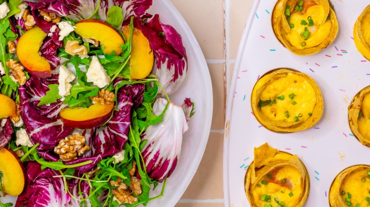 Tortilla quiches & summer salad Recipe | Buy West Eat Best