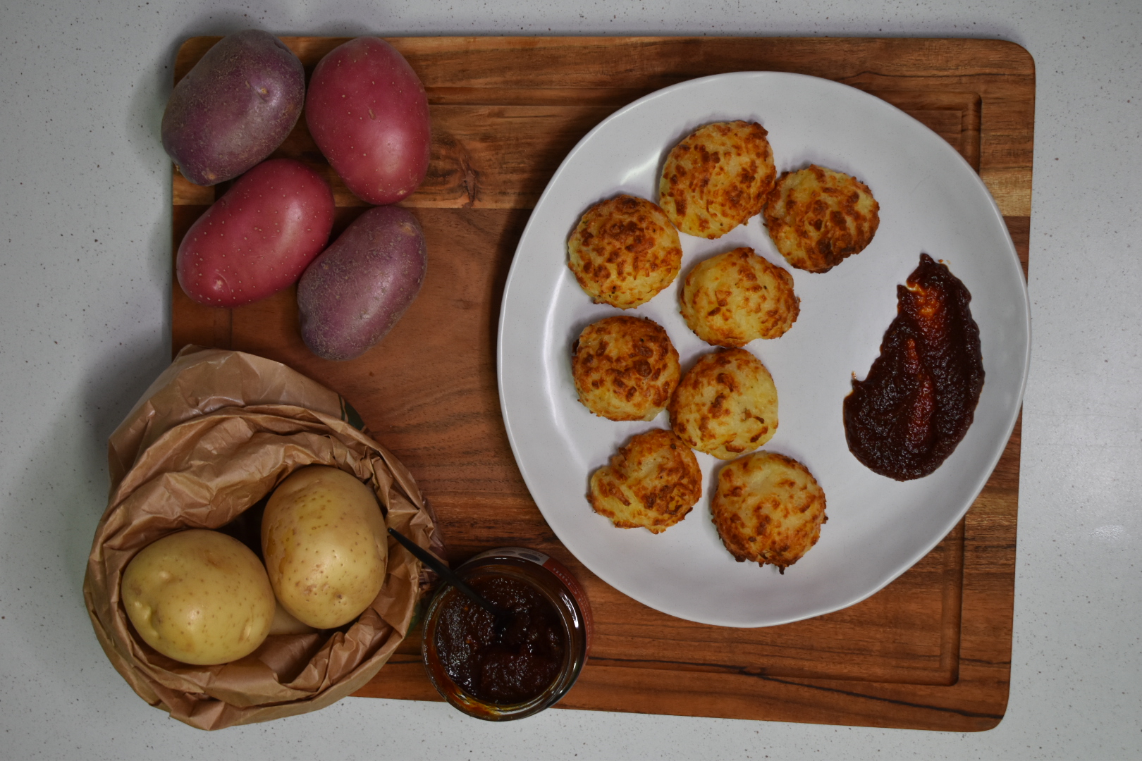 Air fryer potato & haloumi fritters Recipe | Buy West Eat Best