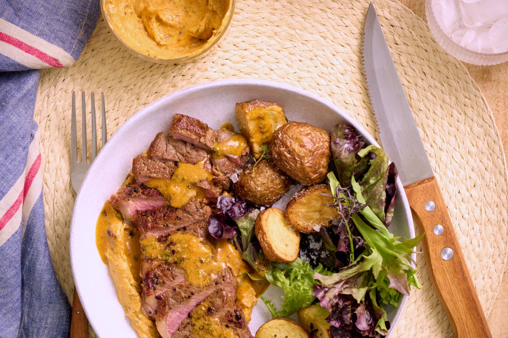 Porterhouse steak with cowboy butter sauce Recipe | Buy West Eat Best
