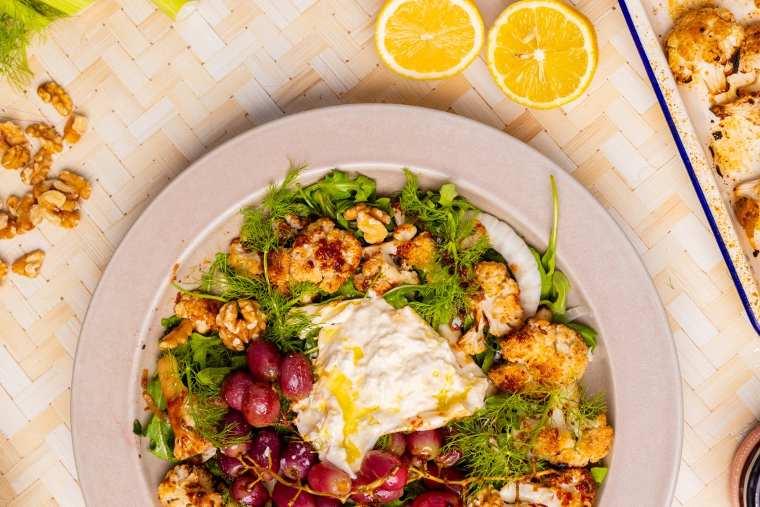 Roast cauliflower & grape salad Recipe | Buy West Eat Best