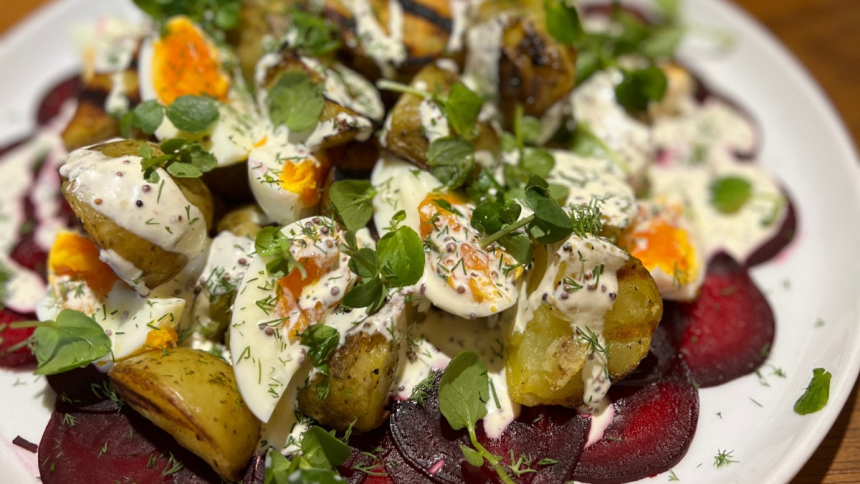 New Potato and Beetroot Salad