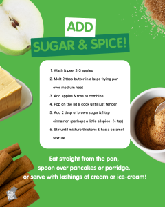 WA Apples are great with sugar & spice